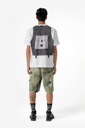 ICONIC ARMY VEST TEE OFF WHITE