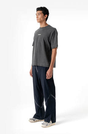 CHLADNI OVERSIZED TEE STONE WASHED BLACK