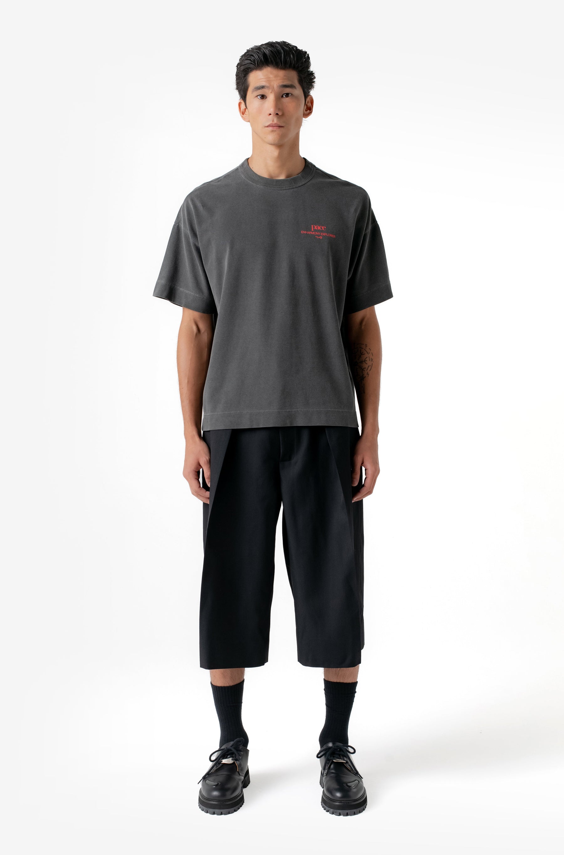 SUSTENIDO & BEMOL OVERSIZED TEE STONE WASHED BLACK