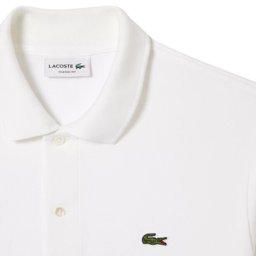 CAMISETA POLO LACOSTE CLASSICA BRANCA