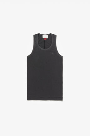 TANK TOP WAFFLE KNIT WASHED BLACK