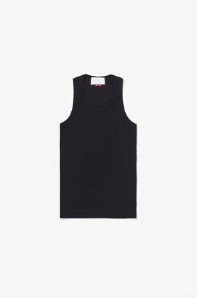 TANK TOP WAFFLE KNIT BLACK